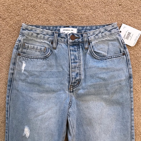 ONeill Distressed Denim Blue Jeans NEW Womens Size 2 Waist 25 Light Wash Benatar - Picture 6 of 15